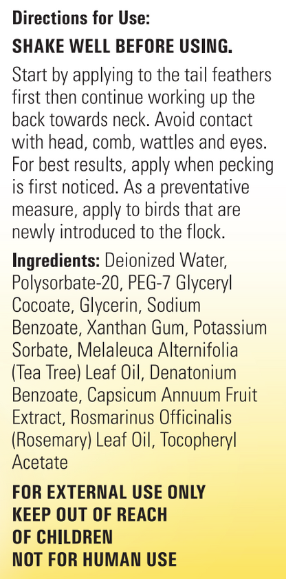 Durvet No Pick’n | Hydrogel Spray to Reduce Pecking in Chickens | 8 oz