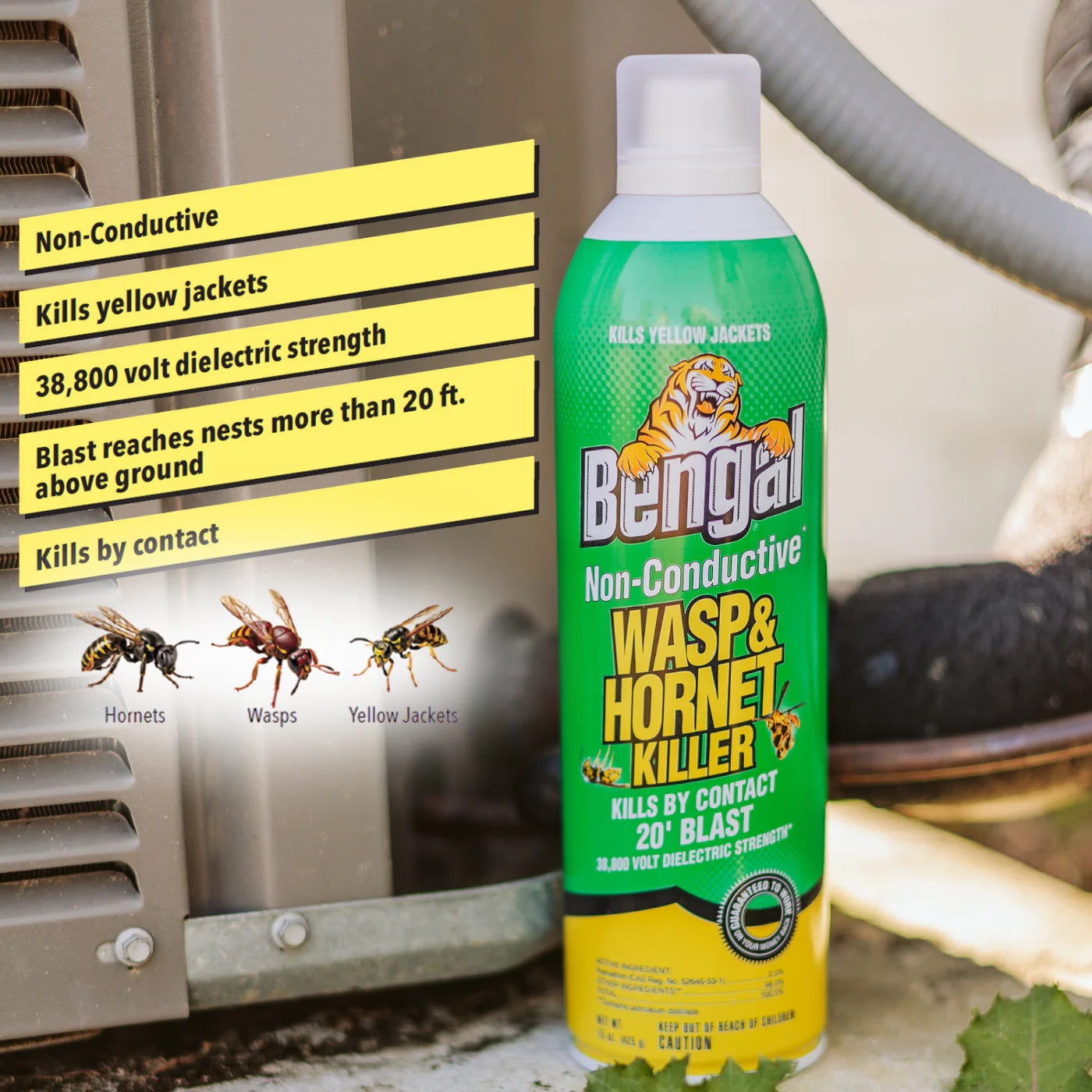 Bengal Non-Conductive Wasp & Hornet Killer 15 oz Electrical Safe Spray
