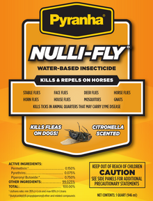 Pyranha Nulli-Fly Fly Spray for Horses & Dogs | Water-Based Repellent