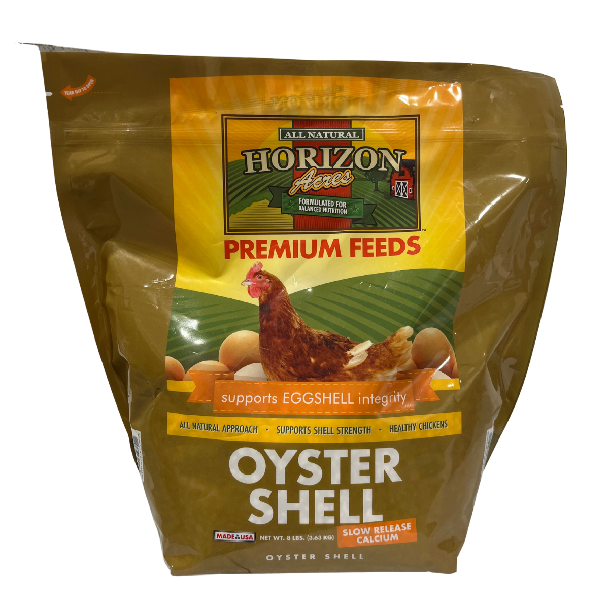 Horizon Acres Oyster Shell | Calcium Supplement For Chickens | 8 lb.