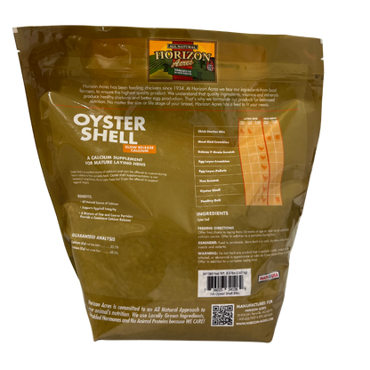 Horizon Acres Oyster Shell | Calcium Supplement For Chickens | 8 lb.