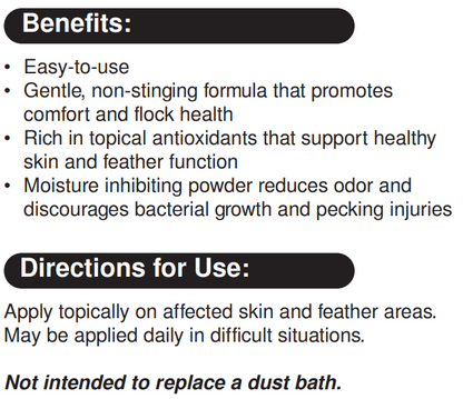 Durvet Patchy Poultry | Topical Powder | 2.75 oz