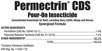 Elanco Permectrin CDS Pour-On or Spray Insecticide for Livestock & Premises Control