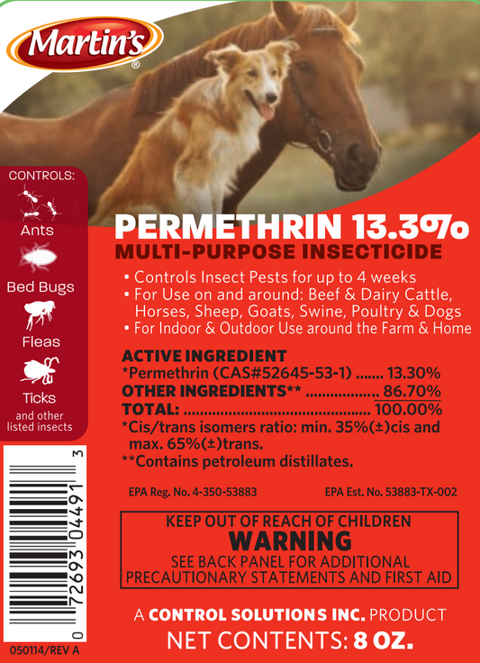 Martins Permethrin 13.3% | Multi-Purpose Livestock, Indoor & Premise Insecticide