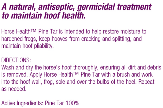 Horse Health Pine Tar Horse Hoof Conditioner | Moisture & Flexibility