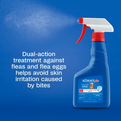 Adams Plus Flea & Tick Spray for Dogs & Cats | Kills Fleas, Ticks, Mosquitos & Eggs