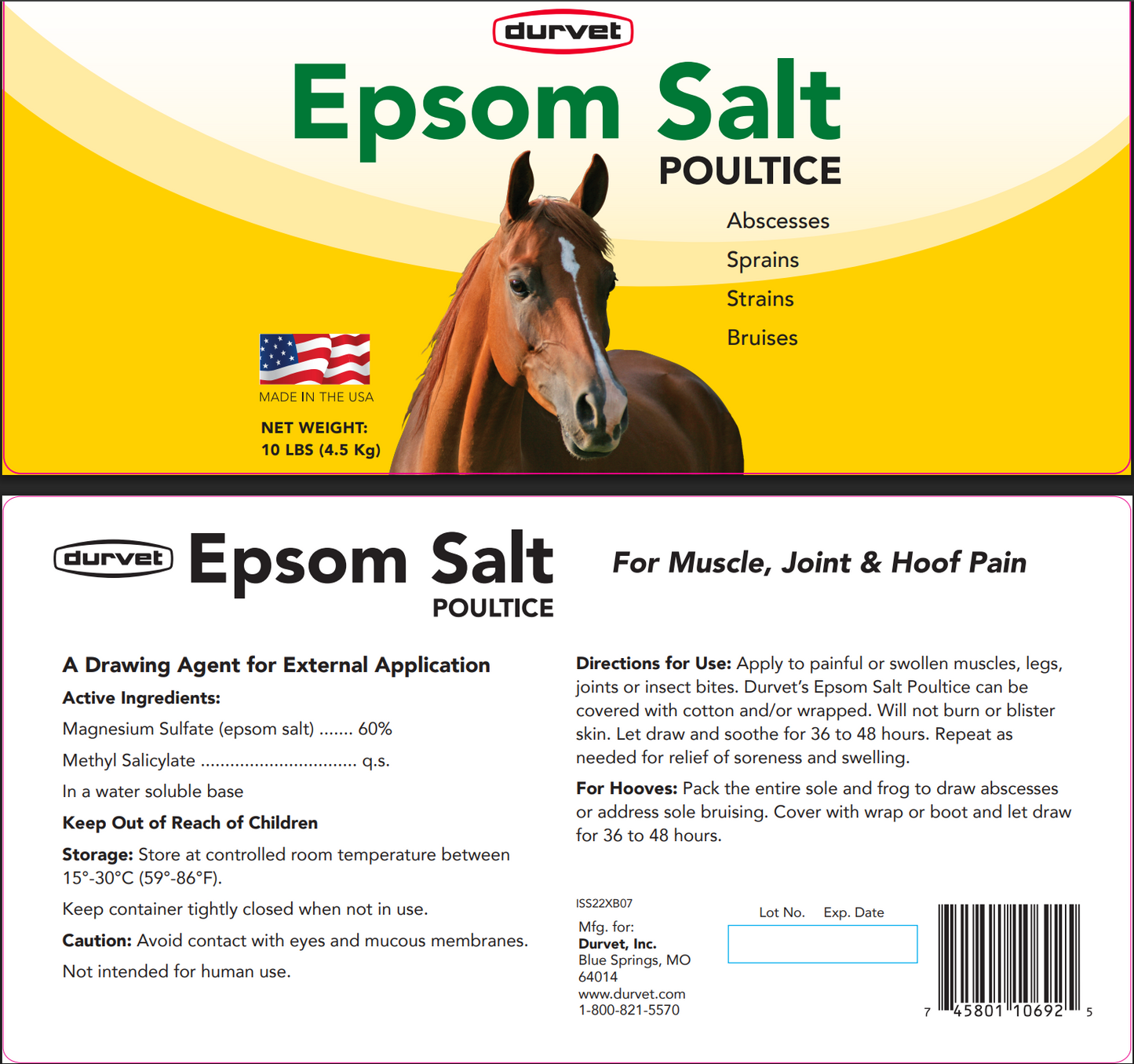 Durvet Epsom Salt Poultice | Horse Hoof & Muscle Relief