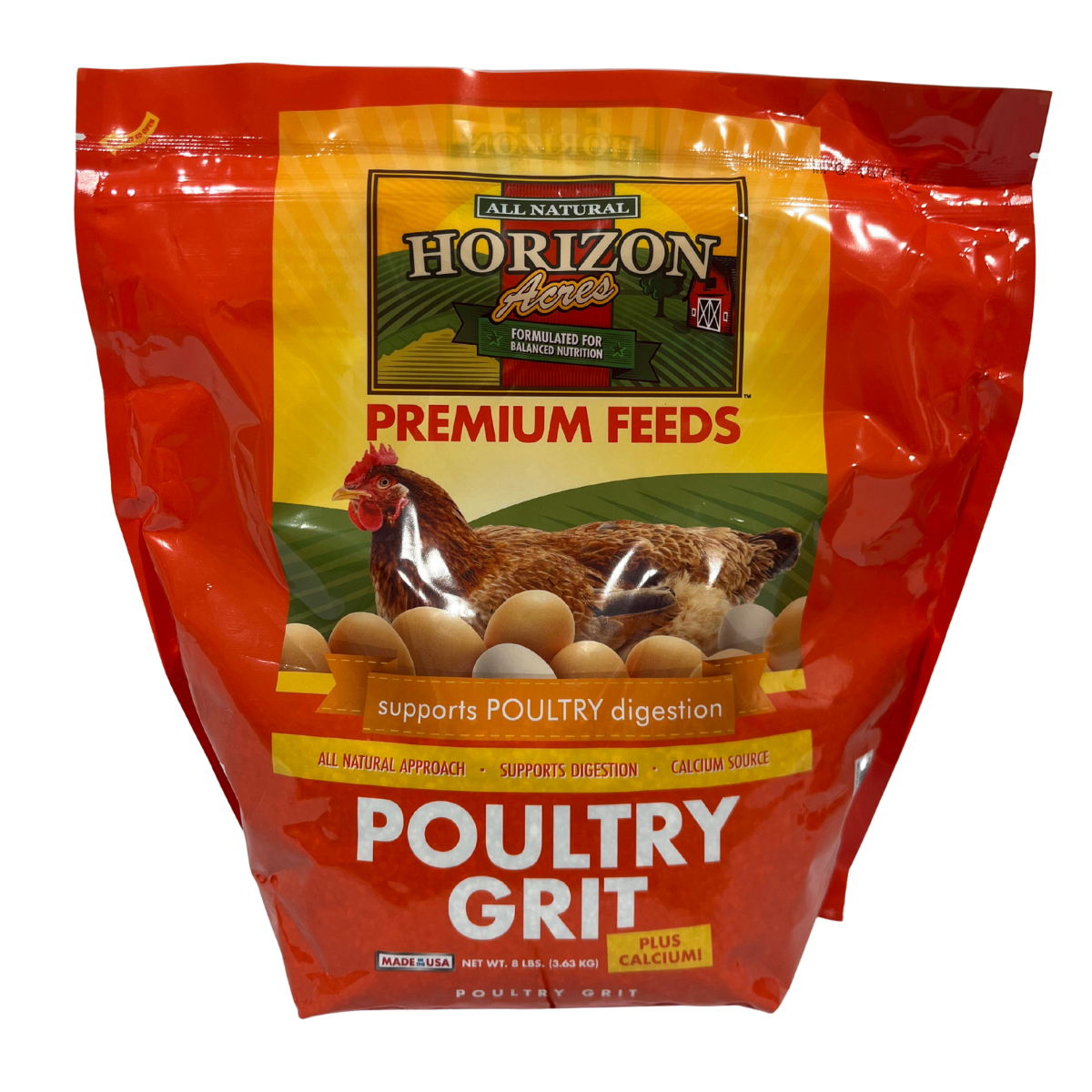 Horizon Acres Poultry Grit | Calcium and Grit Supplement | 8 lb.