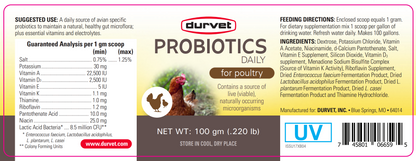 Durvet Chicken Probiotics with Vitamins & Electrolytes