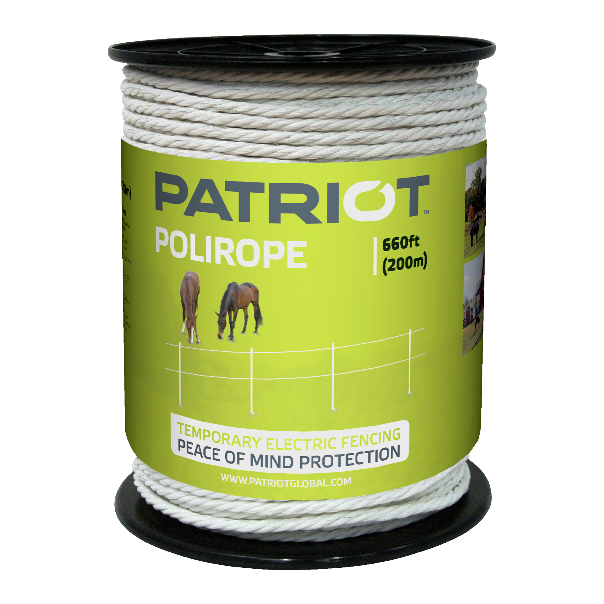 Patriot Polyrope 660 ft - 1/4 inch Electric Fence Rope – American Farm ...