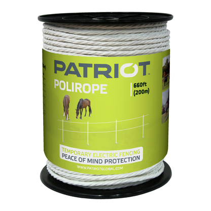 Patriot Polyrope 660 ft - 1/4 inch Electric Fence Rope