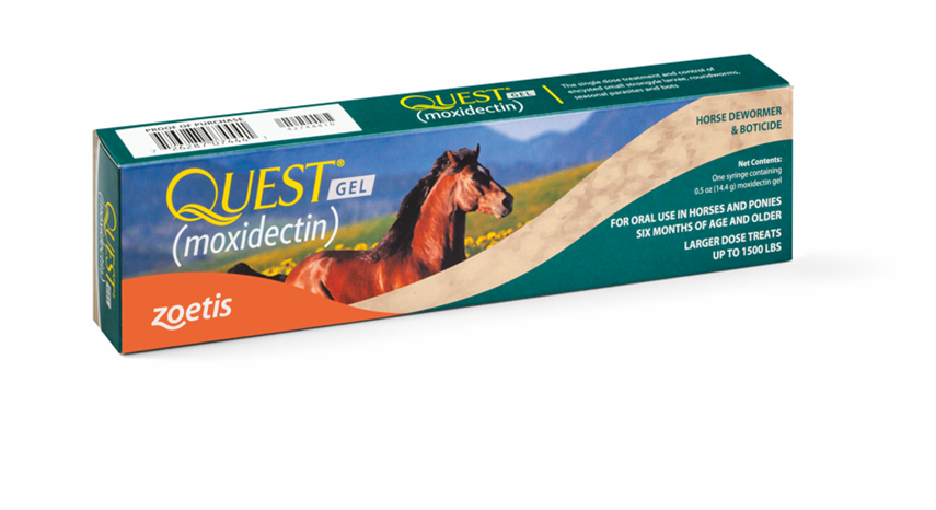 Zoetis Quest Gel Moxidectin Dewormer for Horses & Ponies, 0.5 oz Oral Syringe