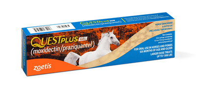 Zoetis Quest Plus Gel Horse Dewormer with Moxidectin & Praziquantel, 1 Dose Oral Syringe