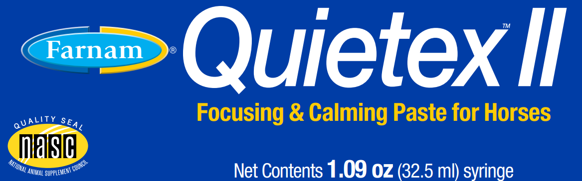 Farnam Quietex II Focusing & Calming Paste For Horses - Stress Relief
