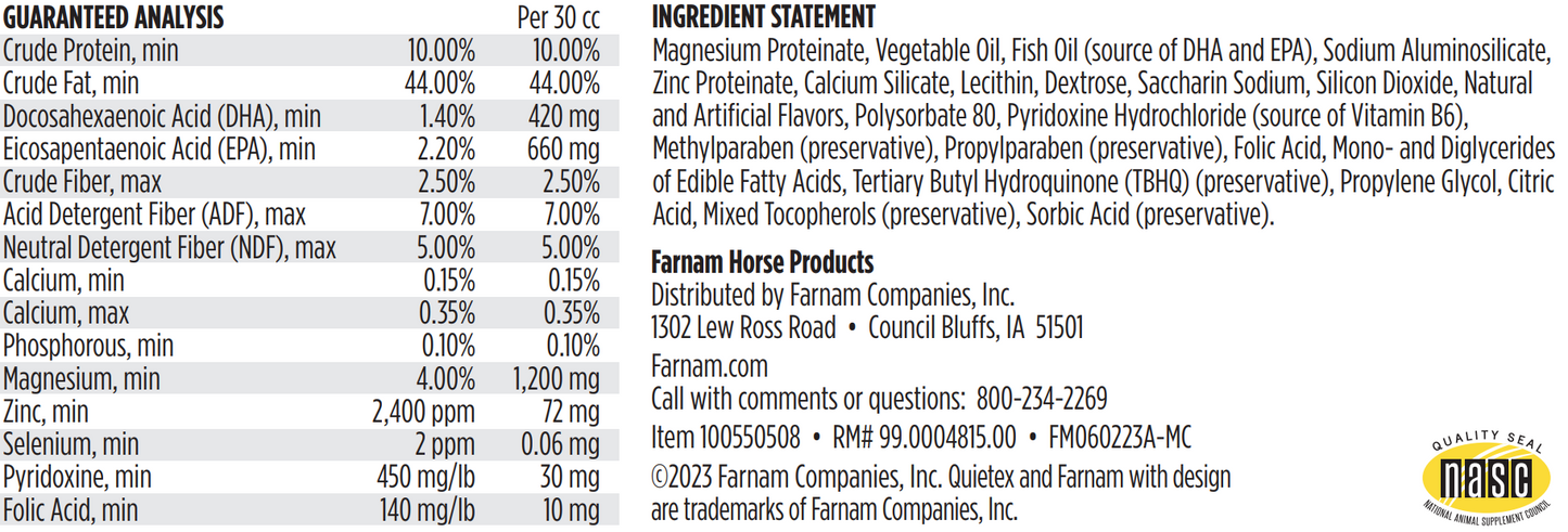 Farnam Quietex Show Calming Paste for Horses – Relaxation & Focus Support