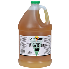 Animed Pure Rice Bran Oil Liquid | Supports Antioxidant, Energy & Coat Health in Horses | 1 Gal