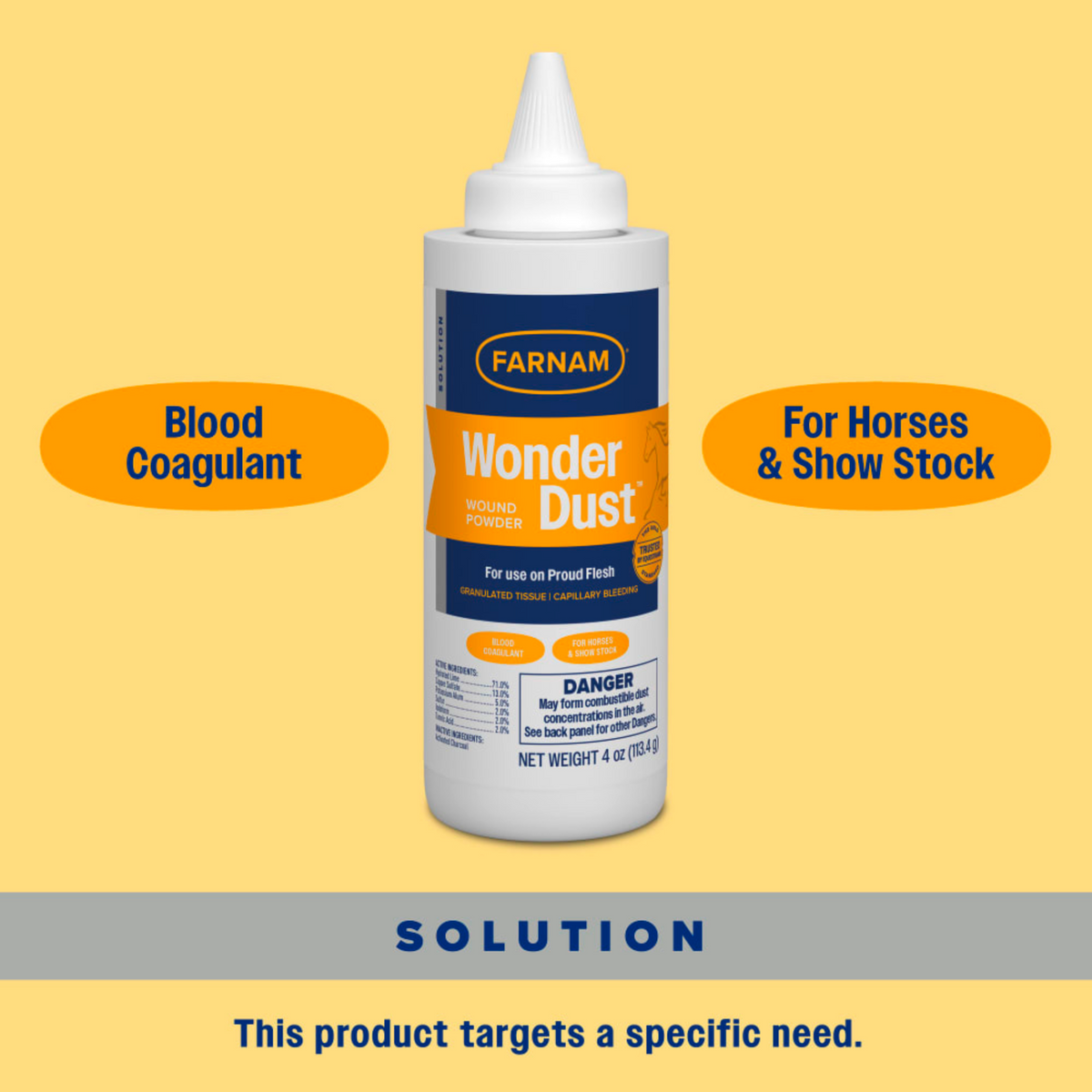 Farnam Wonder Dust Wound Powder & Blood Stop for Livestock & Horses