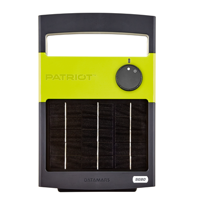 Patriot SG80 Solar Electric Fence Charger - 6V Battery, .08J, 3 Mile