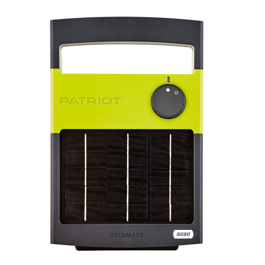 Patriot SG80 Solar Electric Fence Charger - 6V Battery, .08J, 3 Mile