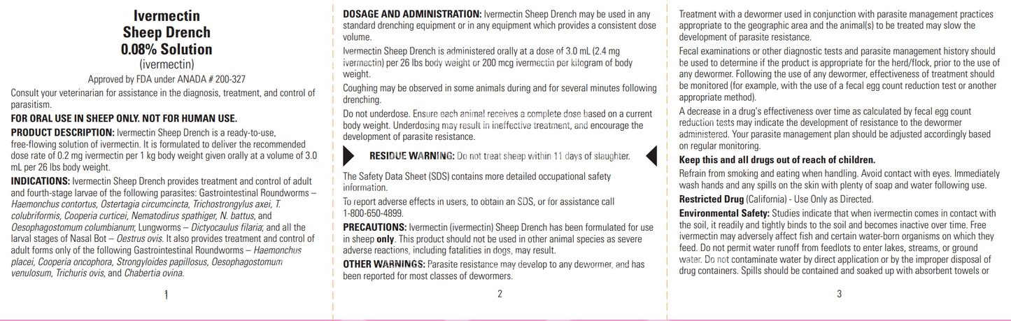 Ivermectin Sheep Drench | Oral Sheep Wormer for Parasite Control