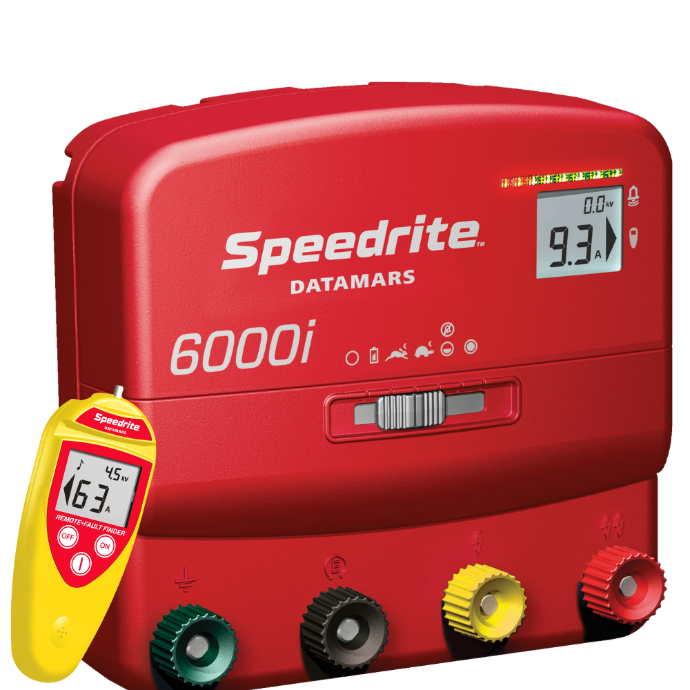 Speedrite 6000i Electric Fence Charger - 60 Mile, Dual Power, Remote Included