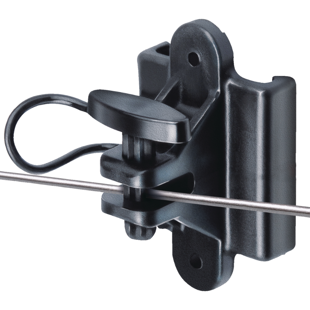 Speedrite Black Dual-Purpose Pinlock Electric Fence Insulator - 25 Pack