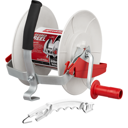 Speedrite 3:1 Geared Electric Fence Reel - Holds Polywire & Polytape