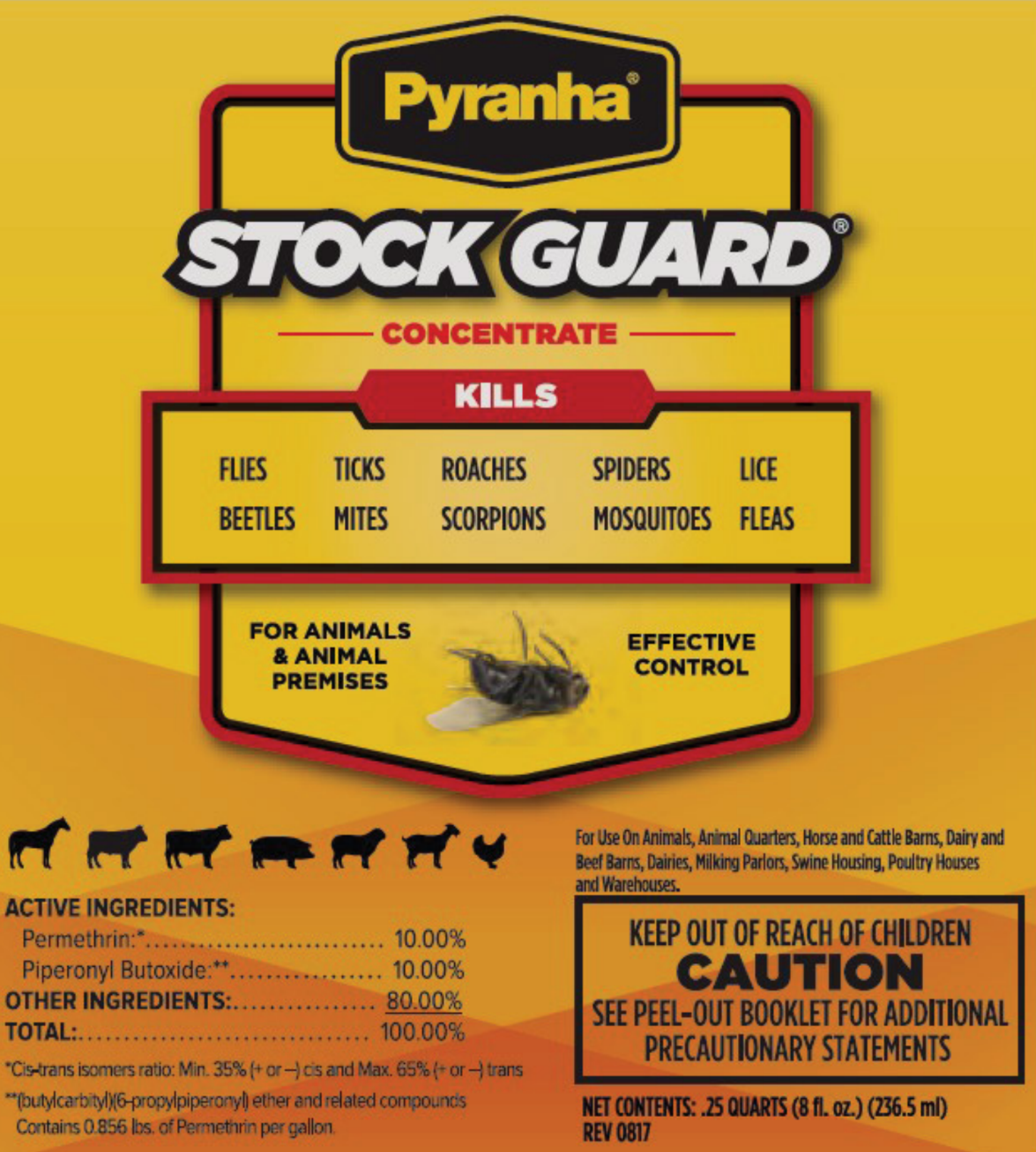 Pyranha Stock Guard – Livestock Permethrin Insecticide Concentrate Spray