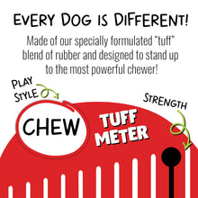 Jolly Pets Tuff Tosser Ball Dog Toy | 3" Durable Rubber Chew & Treat Toy | Cleans Teeth & Bounces