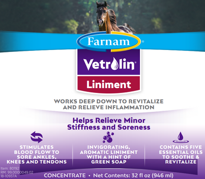 Farnam Vetrolin Liniment for Horses | Soothe Sore Legs & Joints