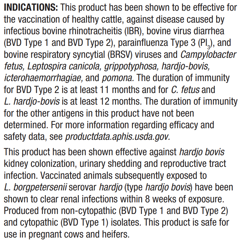 Elanco Vira Shield 6 + VL5 HB | Cattle Vaccine | Protection Against IBR, BVD, Lepto, Harjo-Bovis