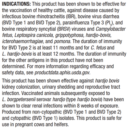 Elanco Vira Shield 6 + VL5 HB | Cattle Vaccine | Protection Against IBR, BVD, Lepto, Harjo-Bovis