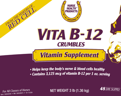 Horse Health Vita B-12 Crumbles Red Blood Cell Support for Horses, 3 lb.