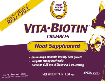 Biotin Crumbles Horse Hoof Supplement | Strong Hoof Growth