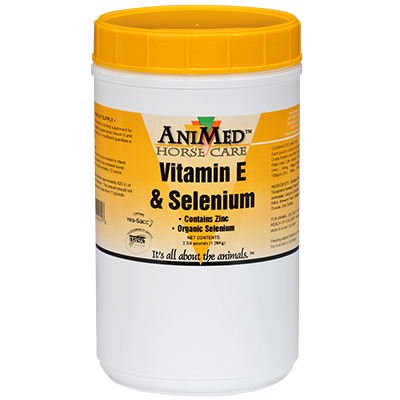 AniMed Vitamin E & Selenium with Zinc | Immune & Digestive Support for Horses | 2.5 lb Powder