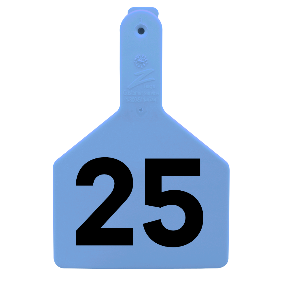 Z Tags One-Piece No-Snag Cow ID Ear Tag – Colors, Numbers & Custom Print