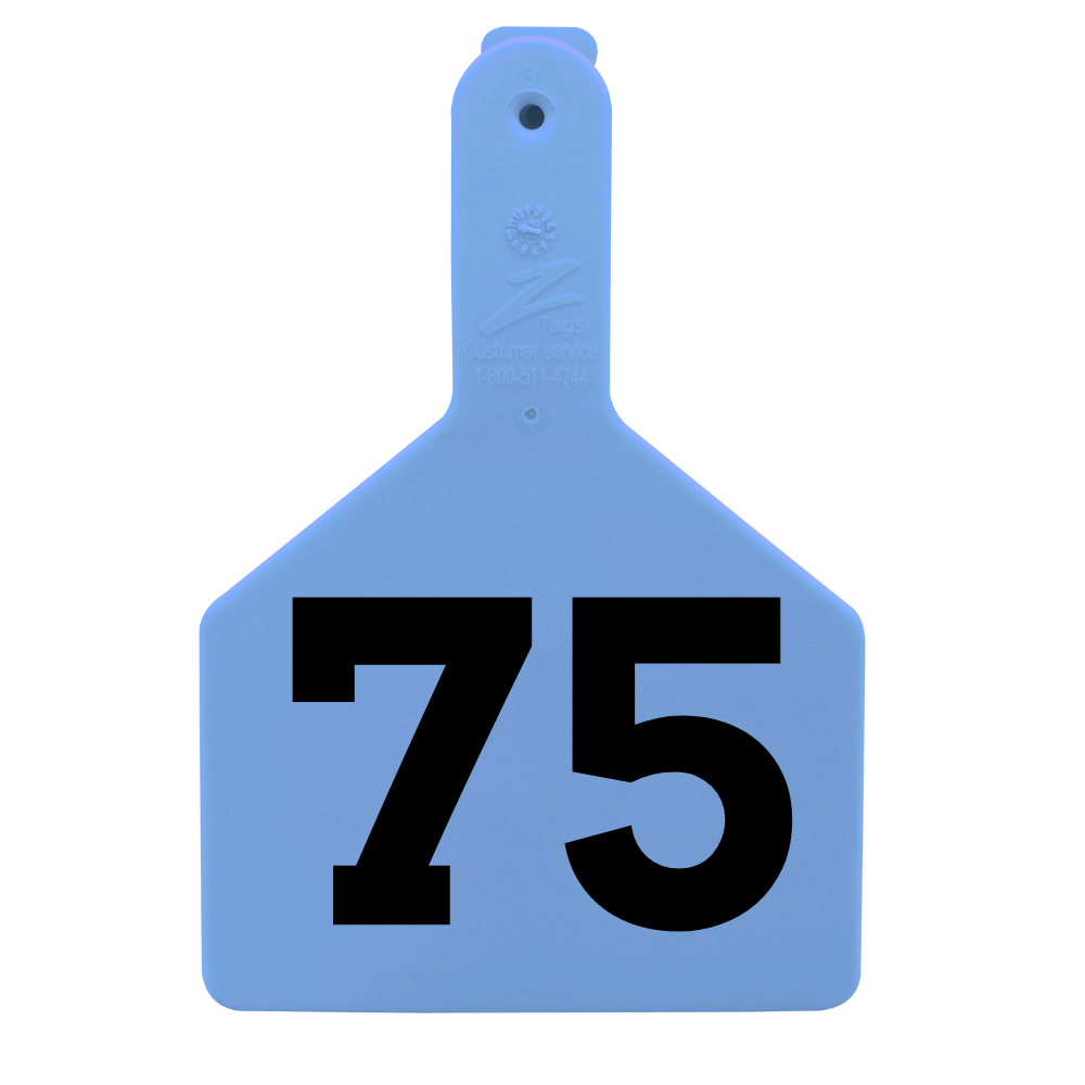 Z Tags One-Piece No-Snag Cow ID Ear Tag – Colors, Numbers & Custom Print