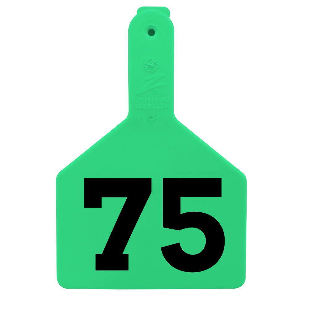 Z Tags One-Piece No-Snag Cow ID Ear Tag – Colors, Numbers & Custom Print