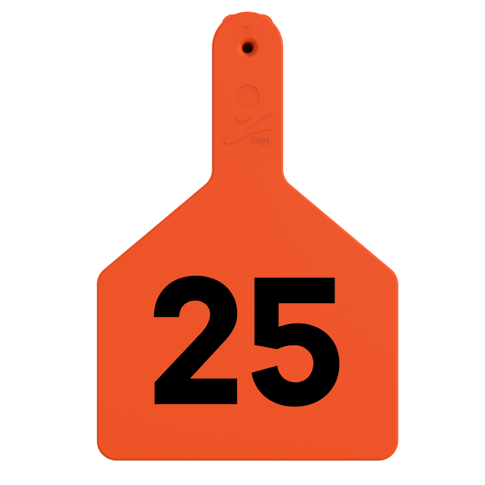 Z Tags One-Piece No-Snag Cow ID Ear Tag – Colors, Numbers & Custom Print