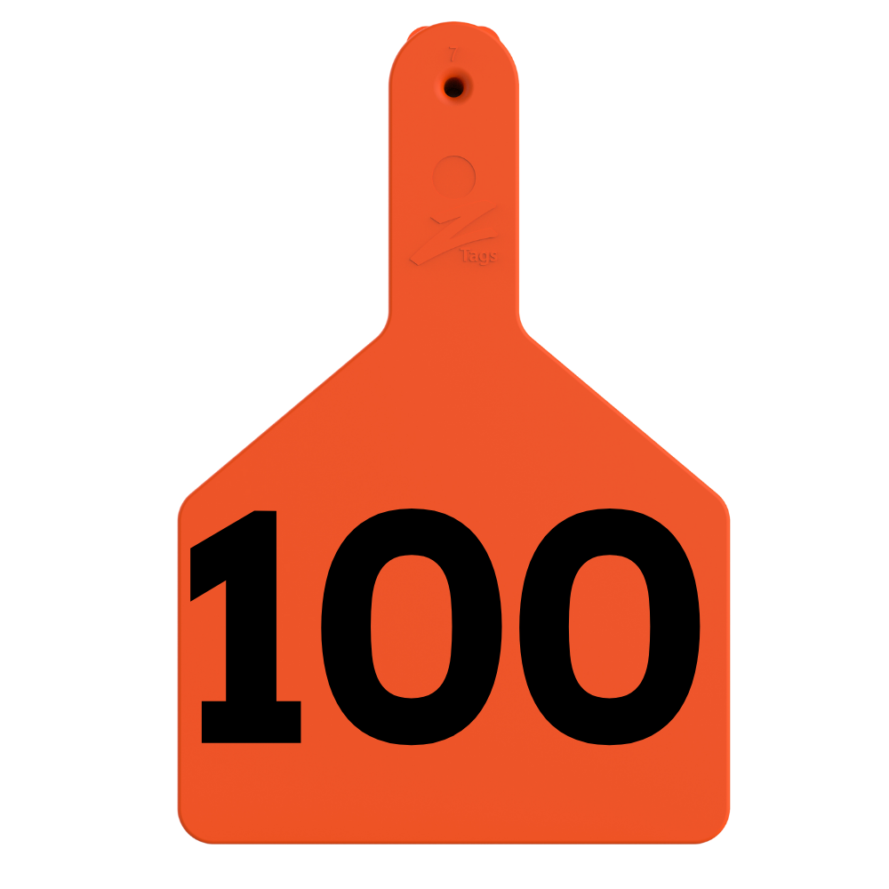 Z Tags One-Piece No-Snag Cow ID Ear Tag – Colors, Numbers & Custom Print