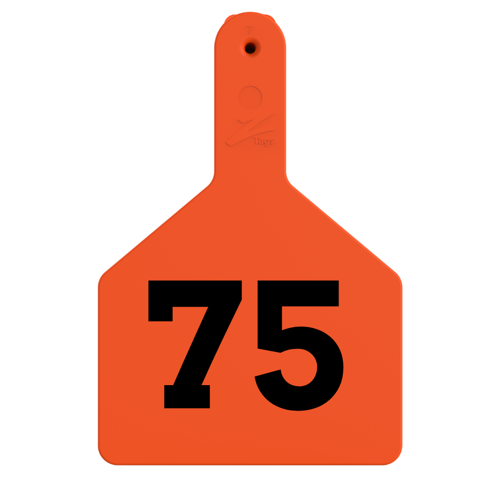 Z Tags One-Piece No-Snag Cow ID Ear Tag – Colors, Numbers & Custom Print