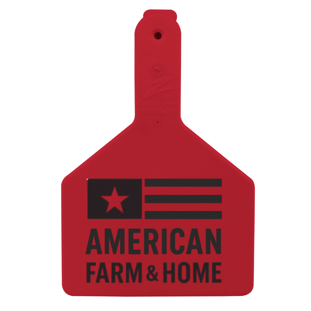 Z Tags One-Piece No-Snag Cow ID Ear Tag | Custom Print